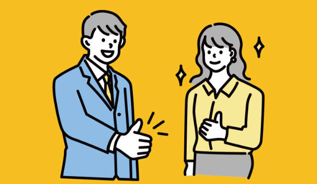 男性が女性に手をさし伸ばしている